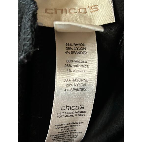 Chico’s Size 0.5 Short Petite (Small) Black Career Pants Slim Stretch Side Zip - Picture 11 of 11